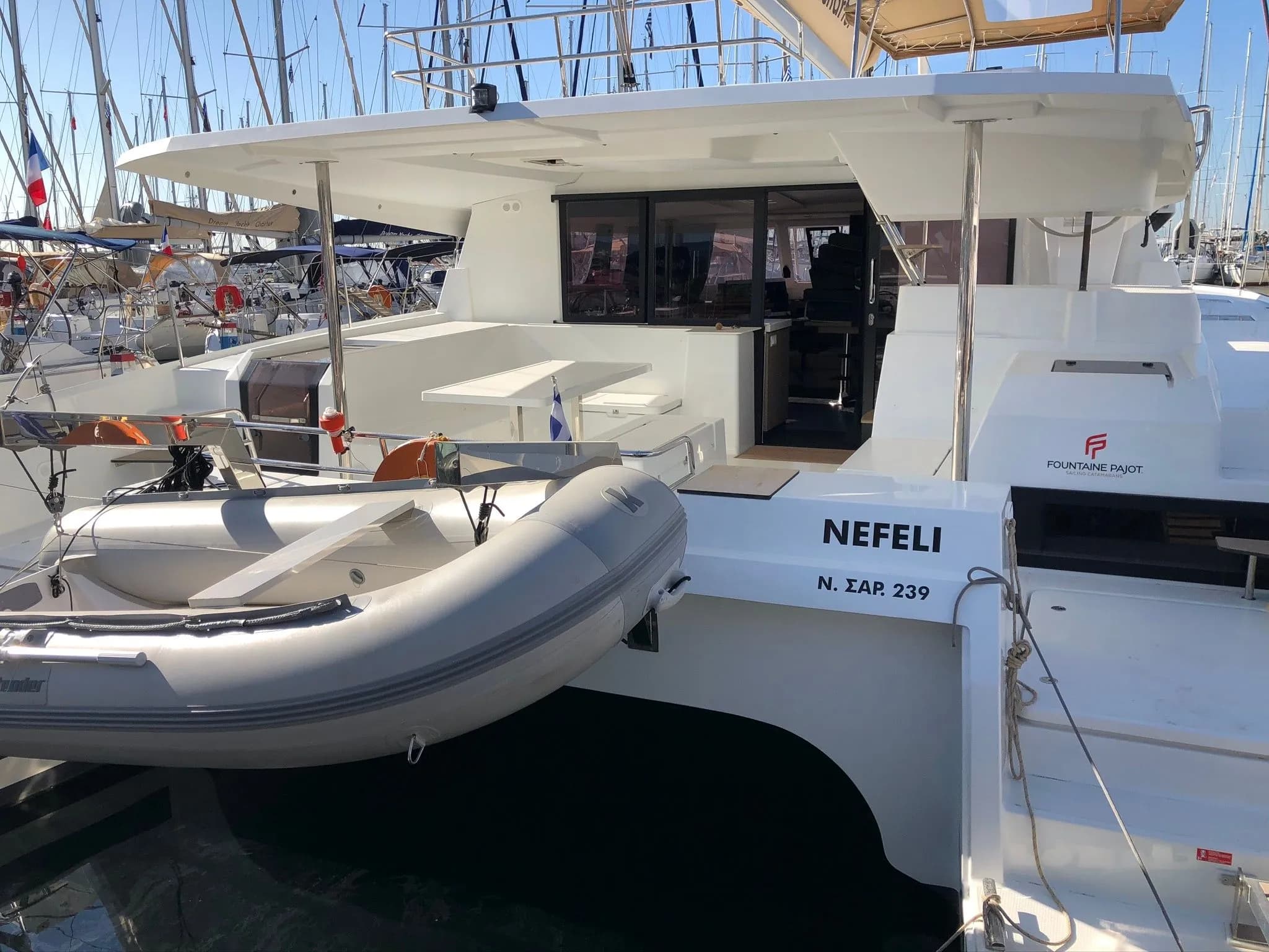 Boat - 13.94m Athens Catamaran Fountaine Pajot Saona 47 Hire