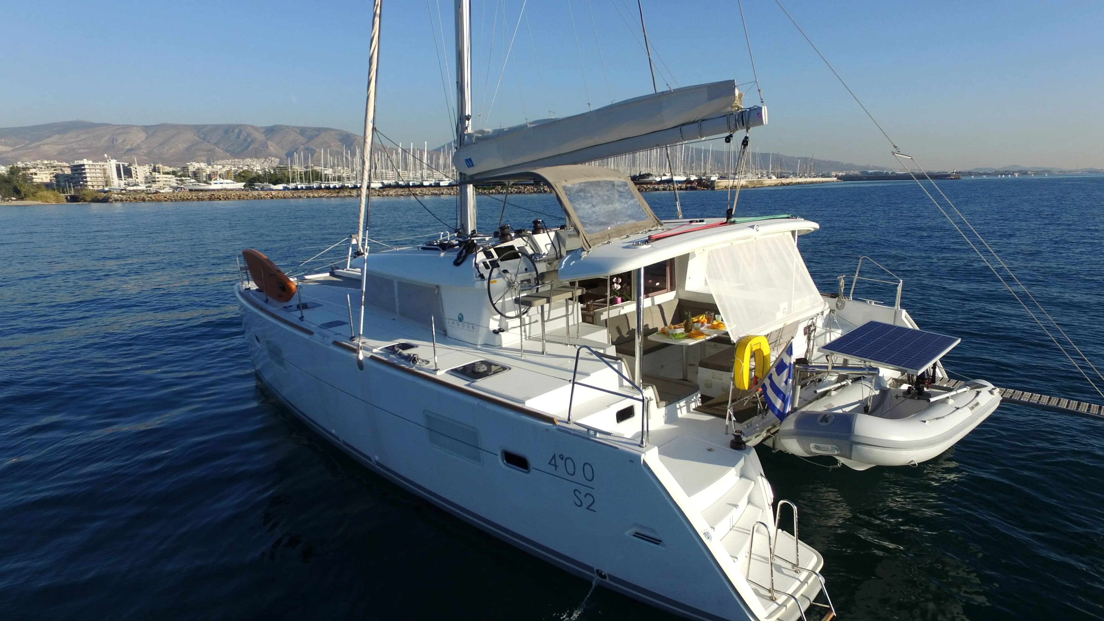 Boat - 11.97m Athens 5 Cabin Catamaran Hire