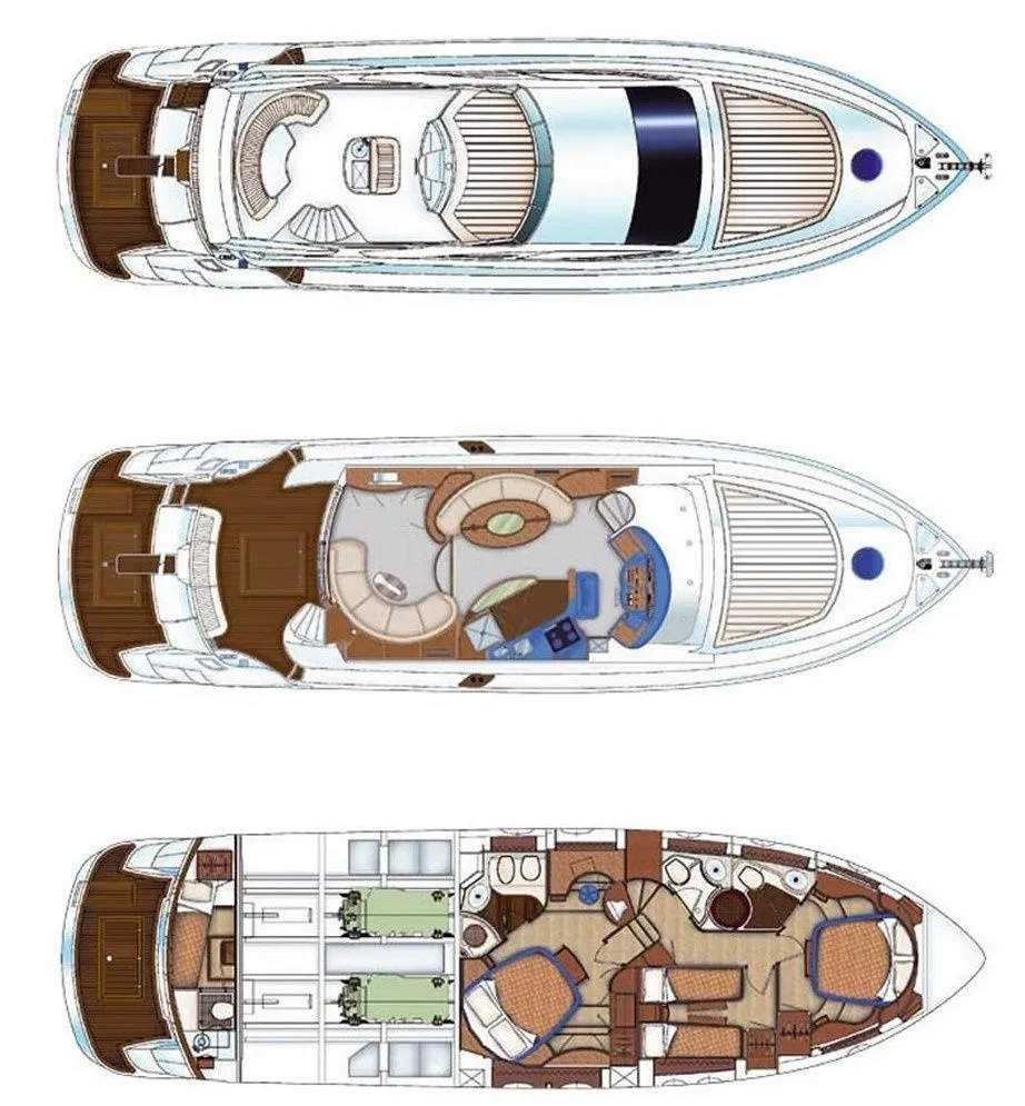 17.4m Capo d'Orlando Aicon 56 Motor Yacht Hire