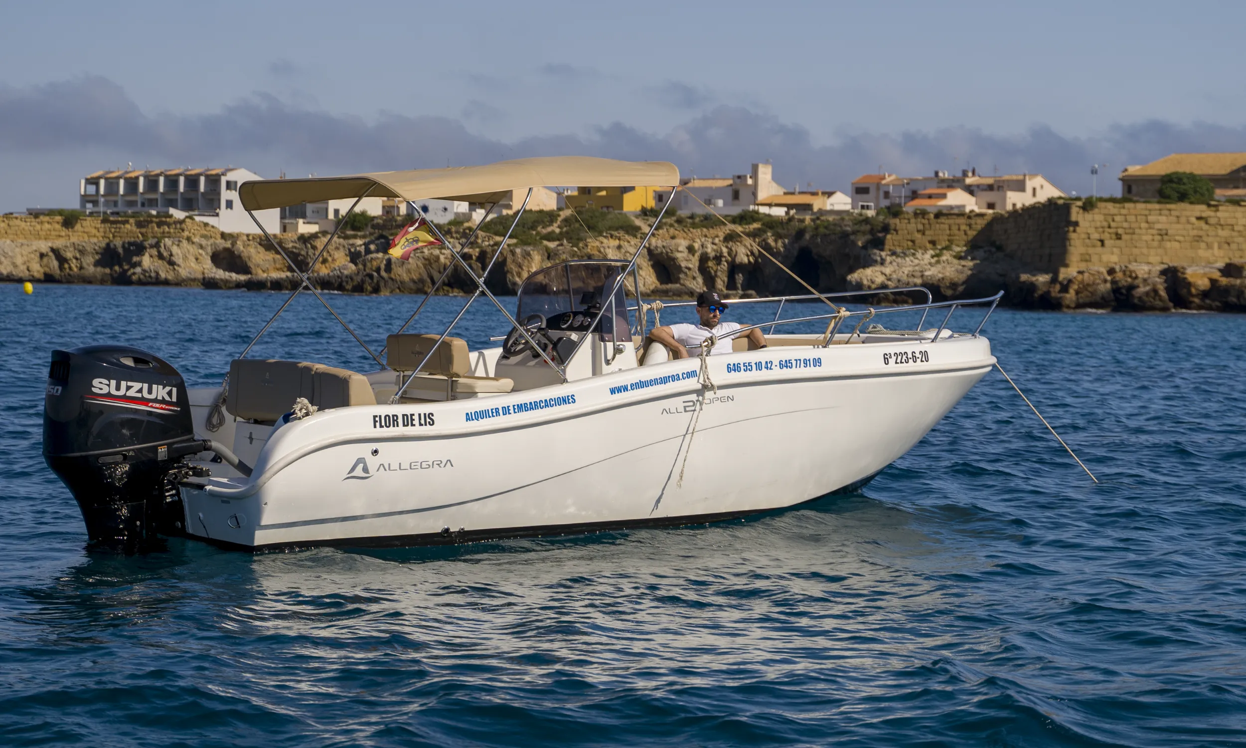 Rent a 6m Motor Boat Allegra 21 Open in Santa Pola