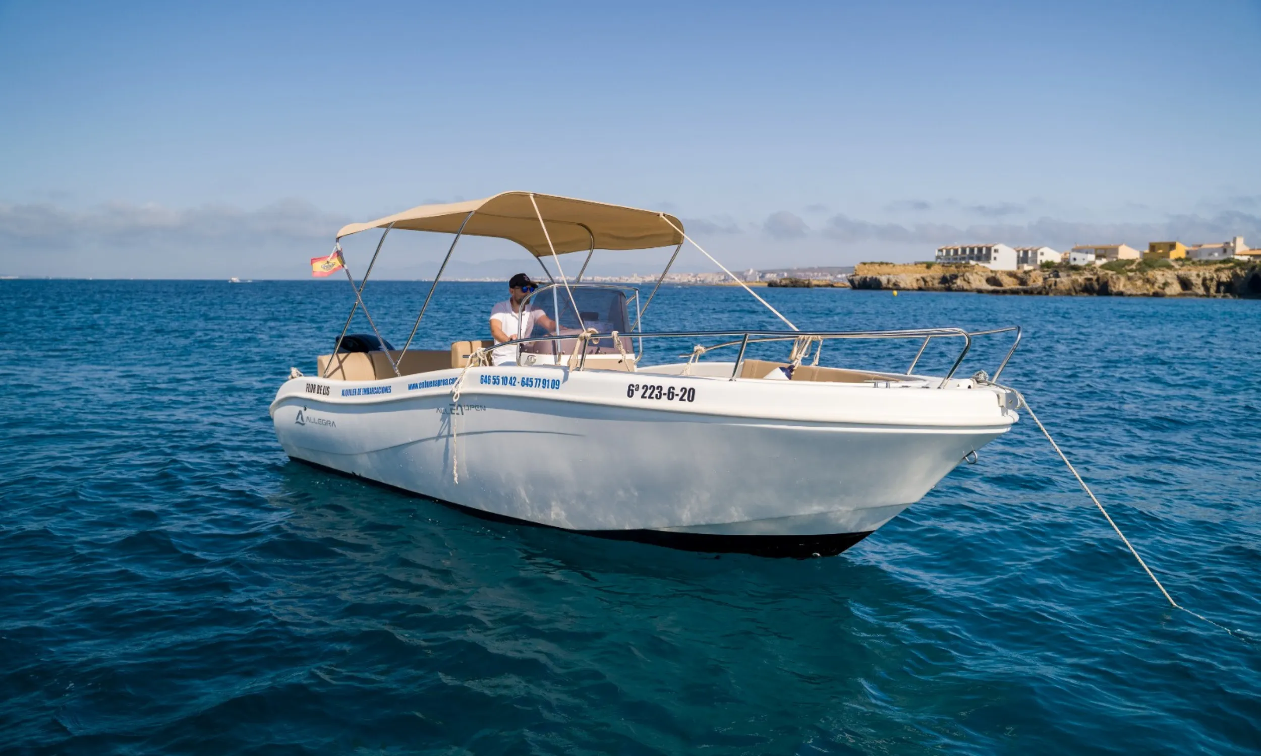 Rent a 6m Motor Boat Allegra 21 Open in Santa Pola