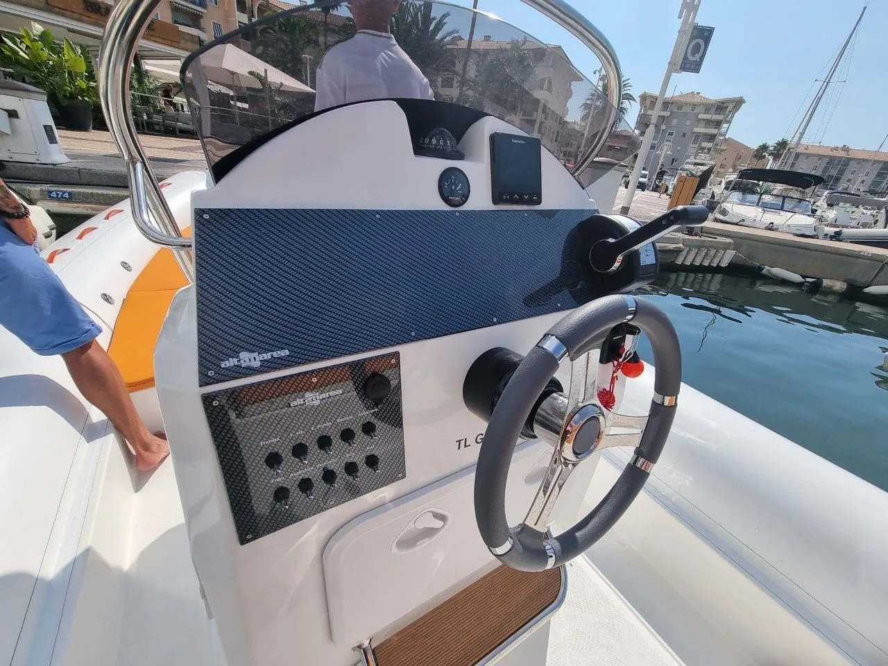 Explore Frejus on a 8.45m Rental Motor Boat Altamarea 27 Wave