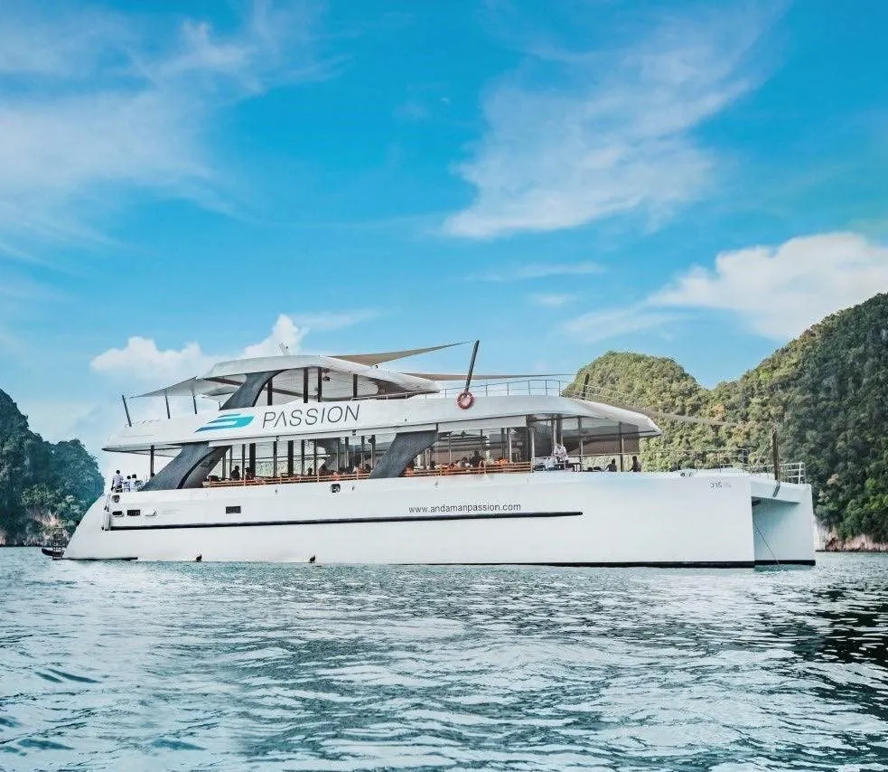 Explore Pa Klok on a 34m Andaman Passion 34 Power Catamaran Rental