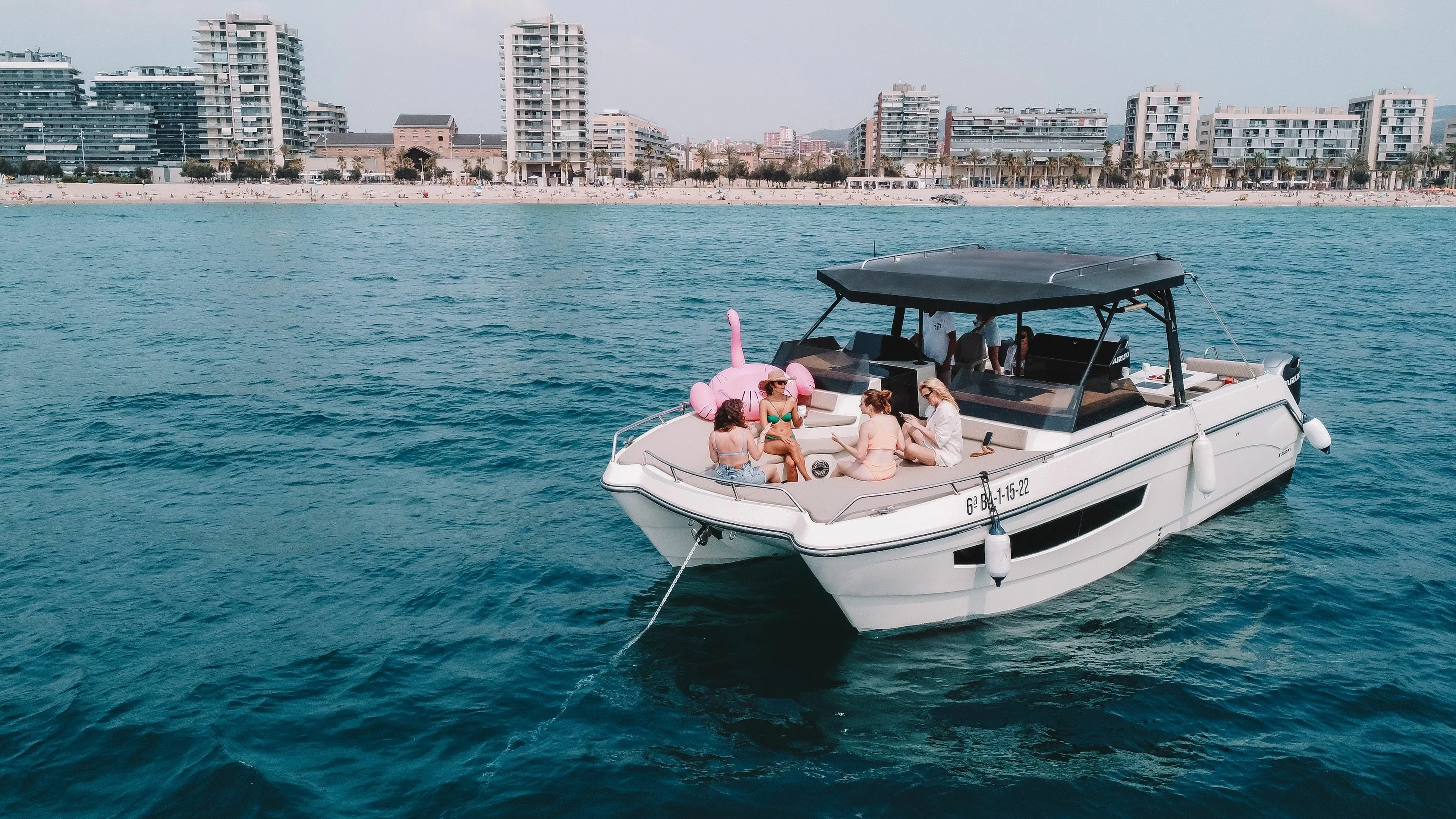 Explore Barcelona on a 11.1m Astilux Alexa 37 Catamaran Rental