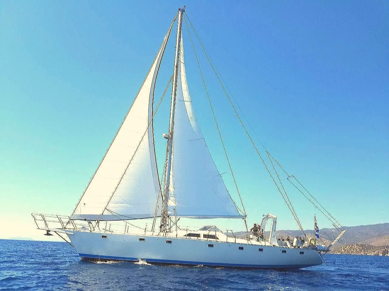 Explore Nea Peramos on a 20m Atlantic 70 Sailing Yacht Rental