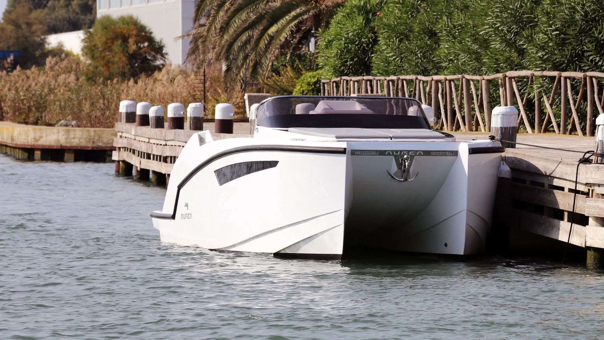 Explore Cagliari on a 9.16m Rental Motor Boat Aurea 30
