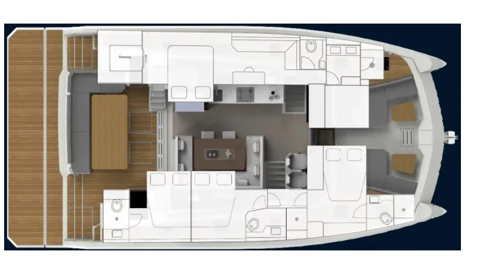 Charter a 14.9m 4 Cabin Power Catamaran in Gouvia