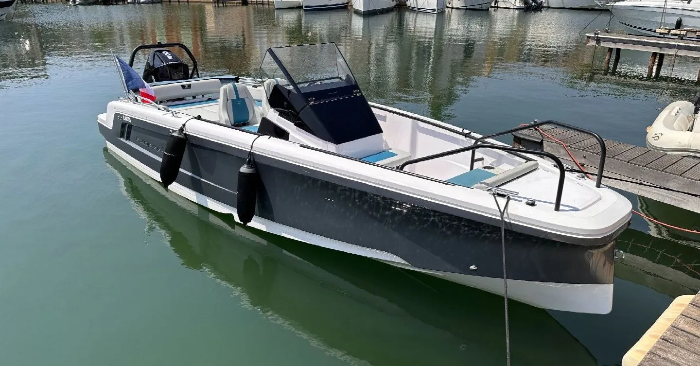 Explore Grimaud on a 7m Rental Motor Boat Axopar 22 Spyder