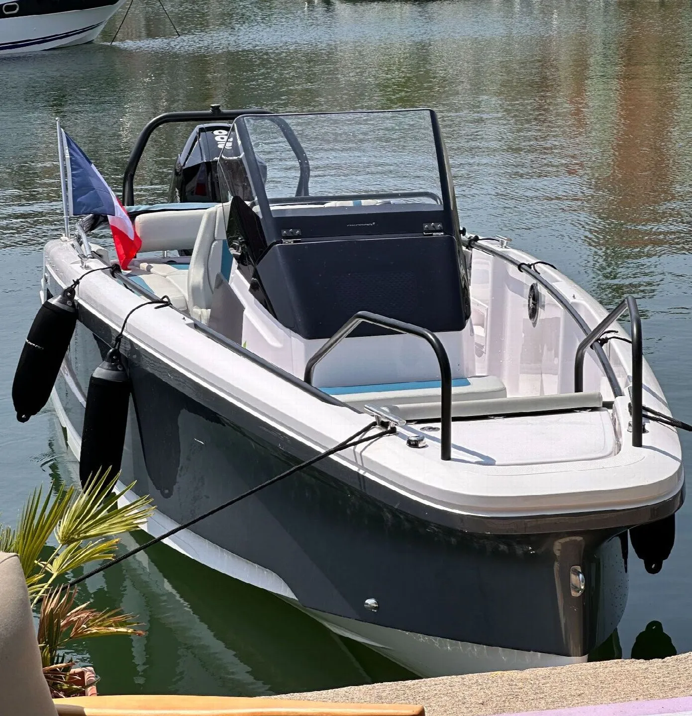 Explore Grimaud on a 7m Rental Motor Boat Axopar 22 Spyder