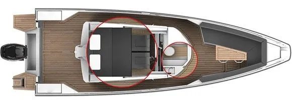 Explore Mikolajki on a 9m Rental Motor Yacht Axopar 28 Cabin Brabus Line