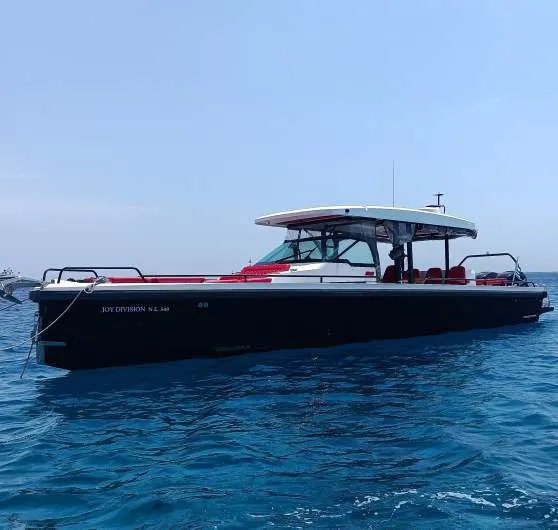 12m Mykonos City Motor Boat Axopar 37 Sun Top Hire