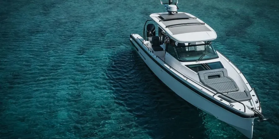 Explore Mykonos City on a 11.2m Axopar 37 TT Motor Boat Rental