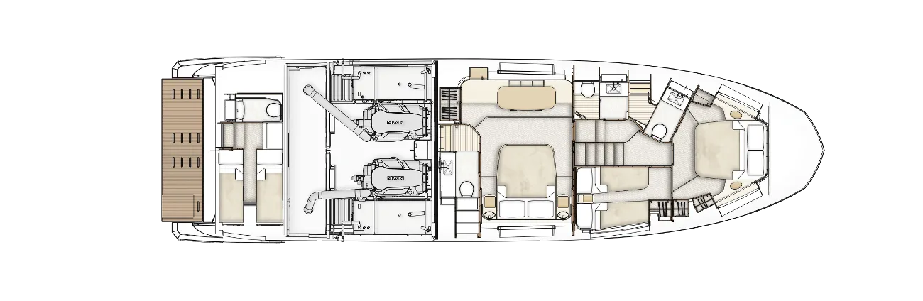 18.25m Kastela Azimut 60 Motor Yacht Hire