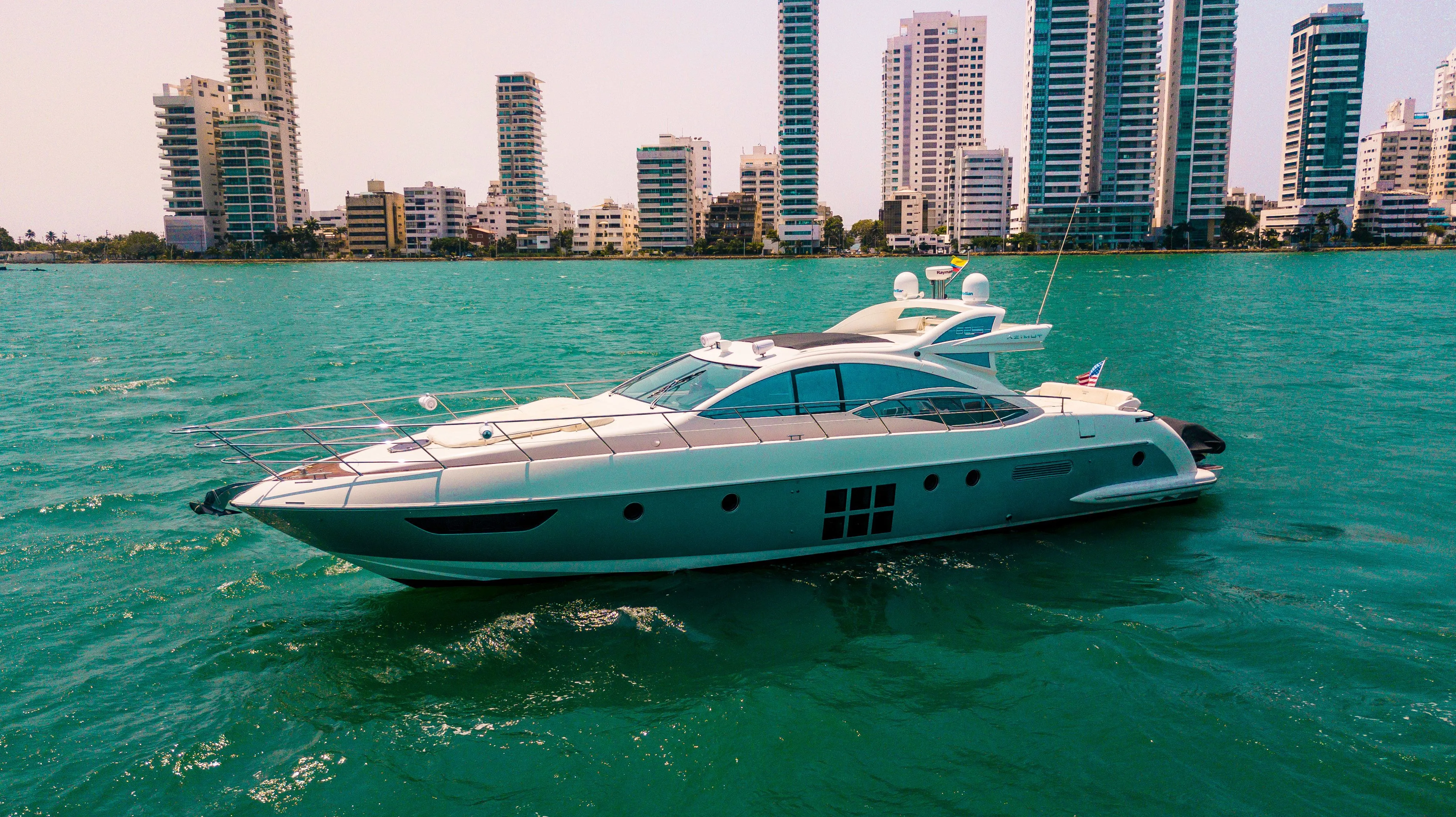 Explore Cartagena de Indias on a 19.26m Rental Azimut 62 S