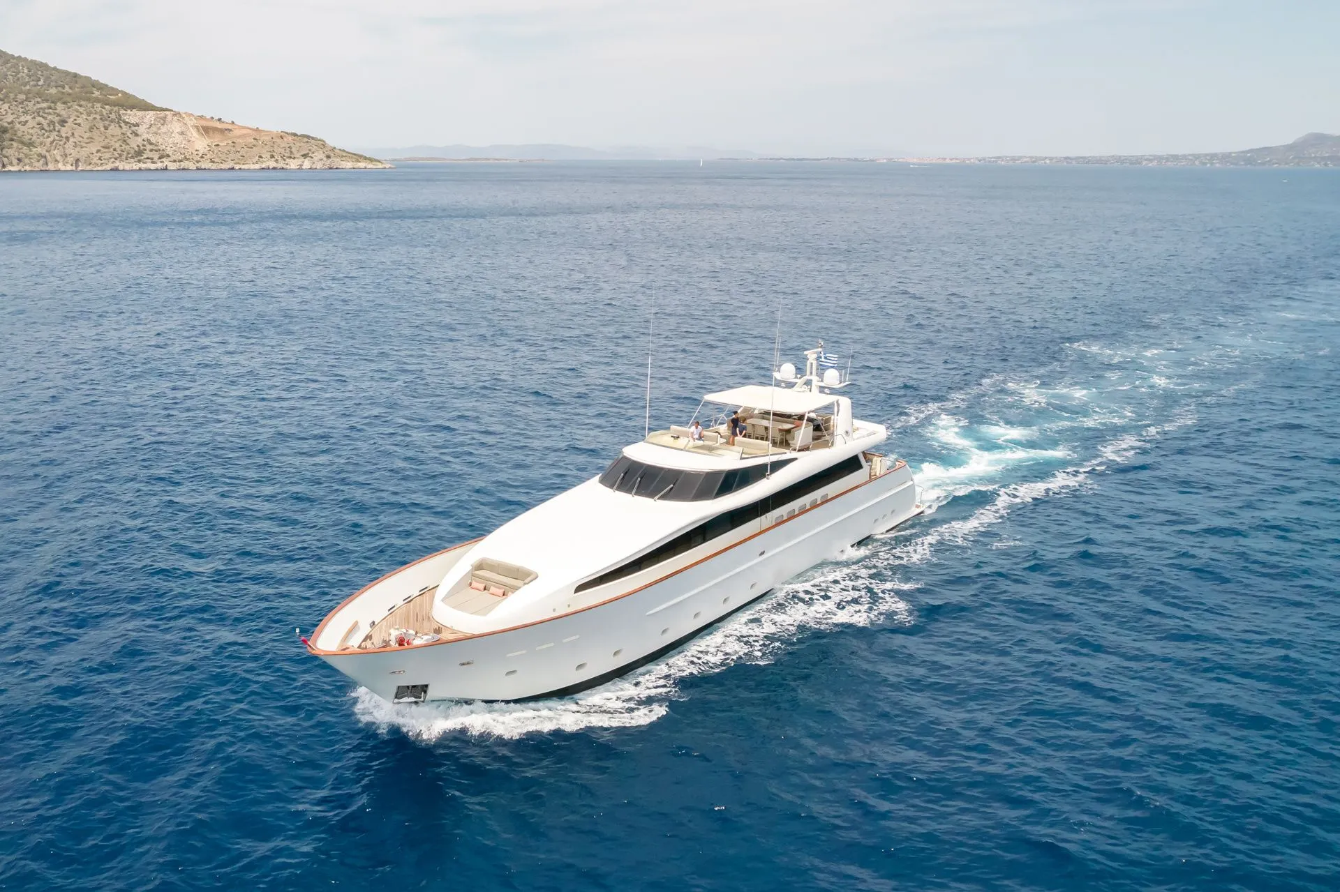 Explore Elliniko on a 37m Rental Motor Yacht Baglietto FA Custom