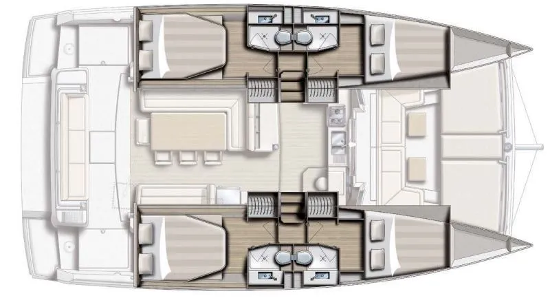 Charter a 12.52m 6 Cabin Catamaran in Cagliari