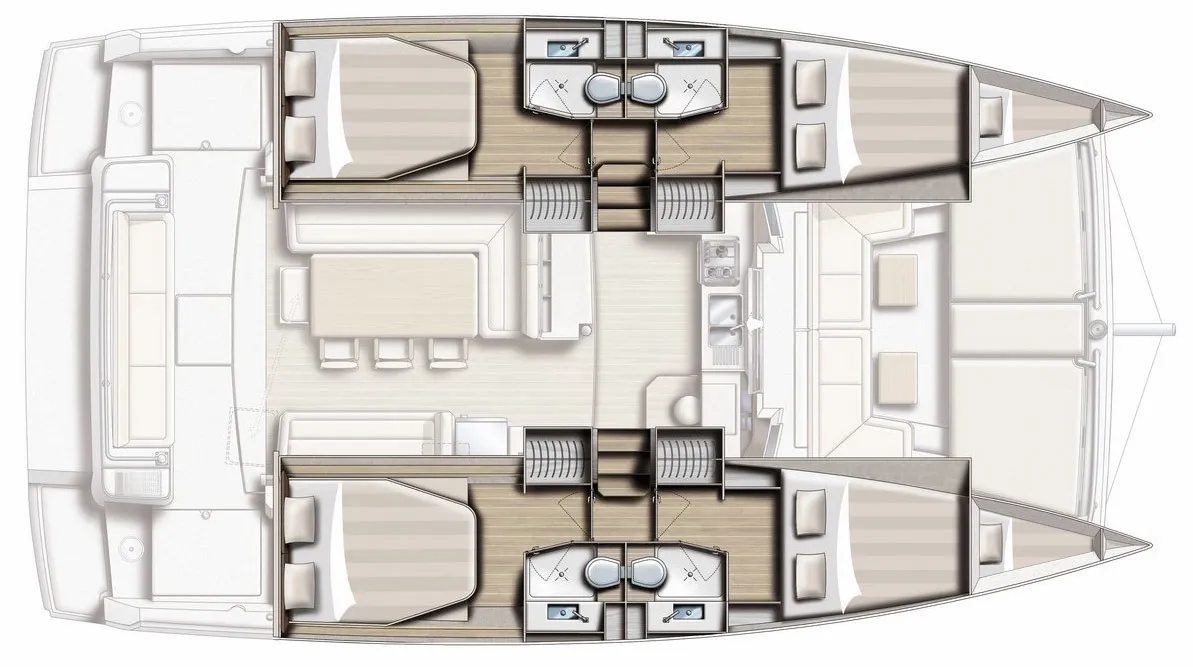 Rent a 12.12m 6 Cabin Catamaran in Rhodes Town