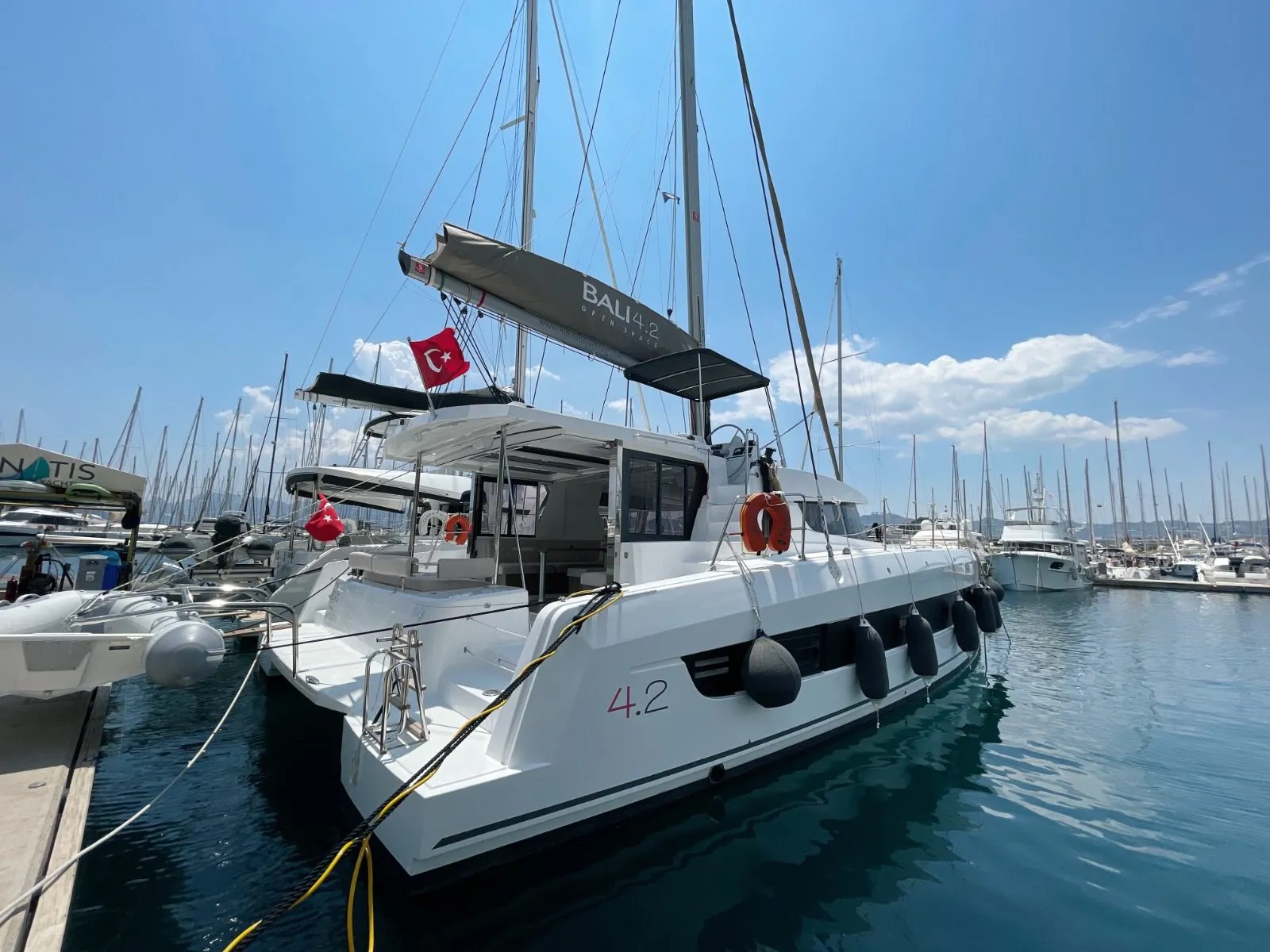 Explore Marmaris on a 12.85m Rental Catamaran Bali 4.2
