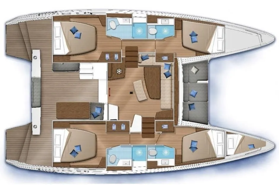 12.93m Palm Cay Bali 4.3 MY Power Catamaran Hire