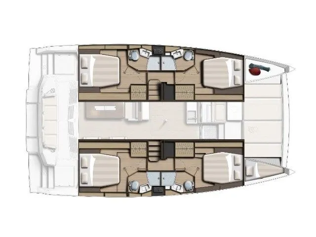 Explore Porto Rotondo on a 13.76m 4 Cabin Catamaran Rental