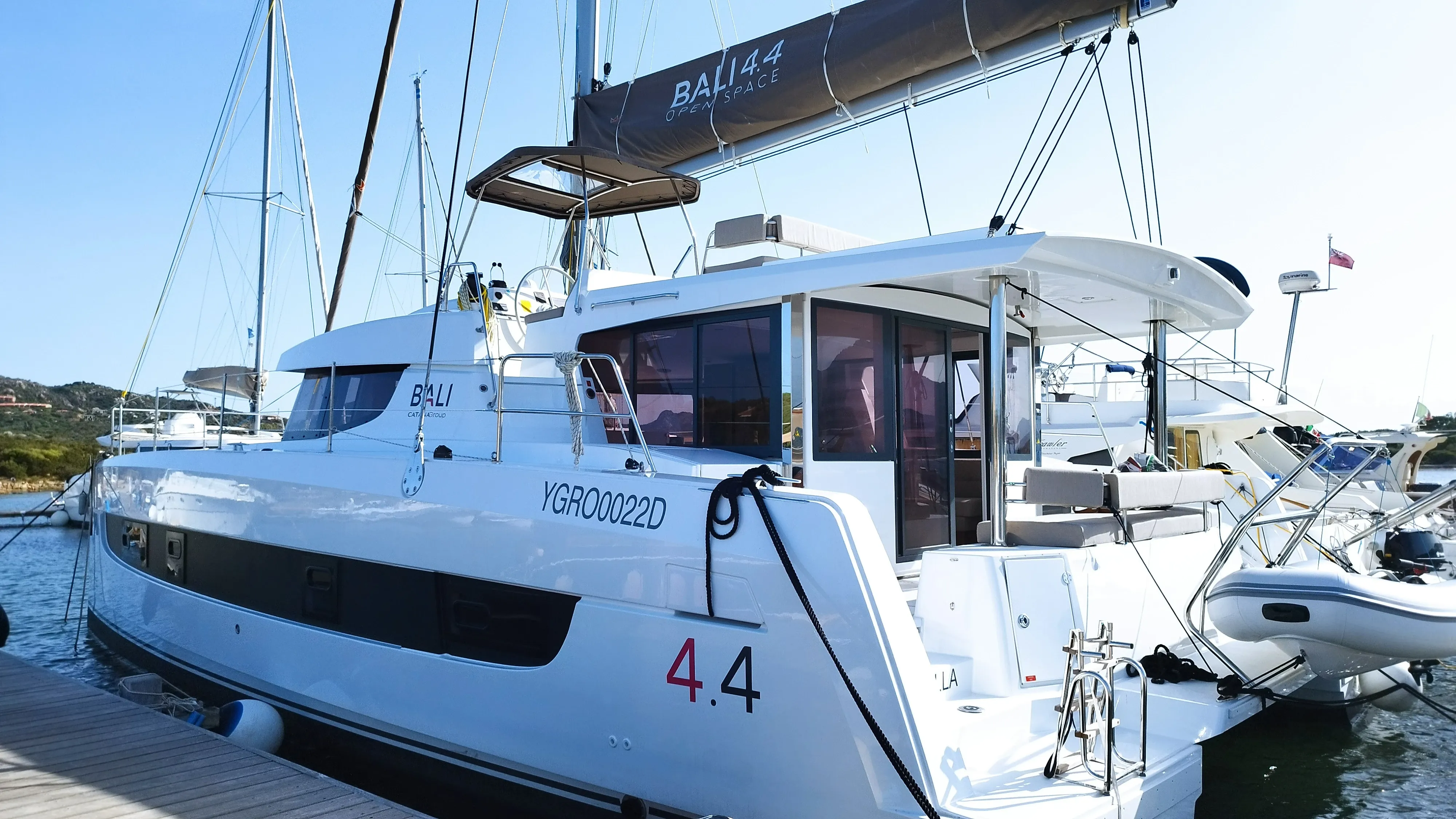 Explore Porto Rotondo on a 13.76m 4 Cabin Catamaran Rental