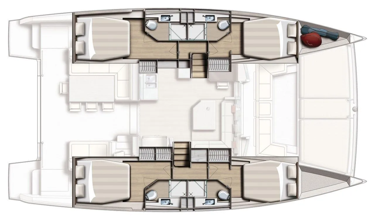 13.6m Palermo 6 Cabin Catamaran Hire