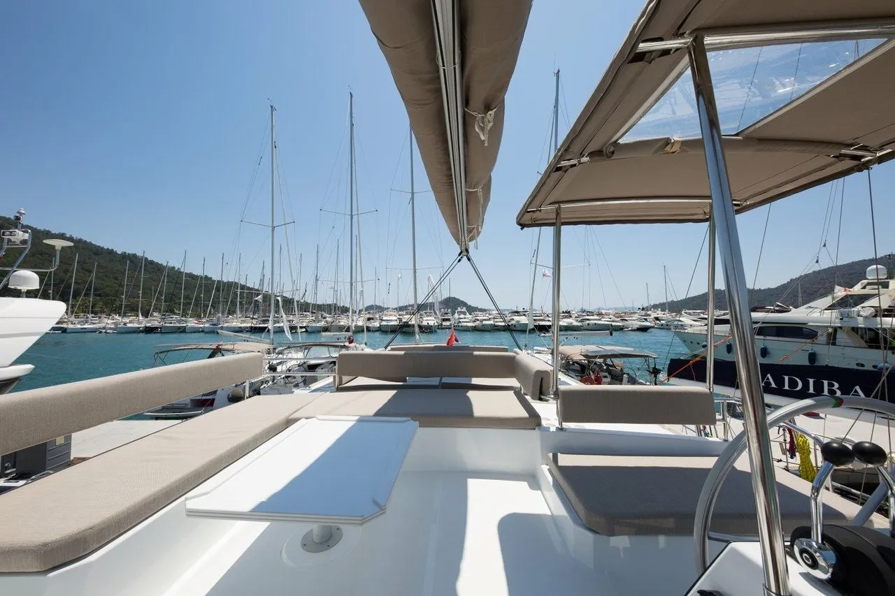 Explore Göcek on a 14.28m Rental Catamaran Bali 4.6