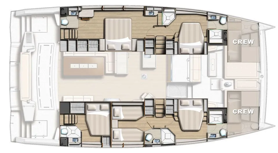Rent a 16.8m 5 Cabin Catamaran in Dubrovnik