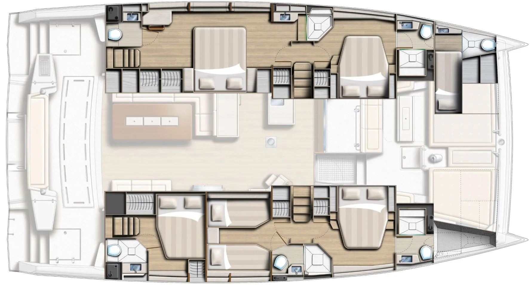 Charter a 16.8m 5 Cabin Catamaran in Port d'Andratx