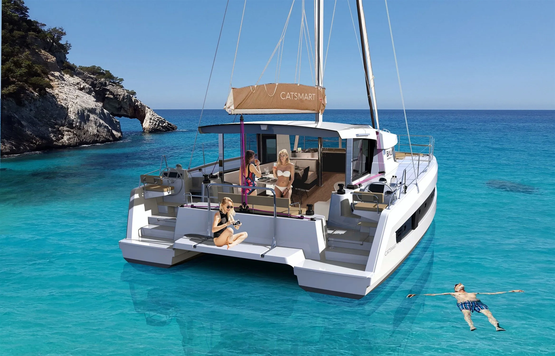 Charter a 11.78m Catamaran Bali Catsmart in Porto Rotondo