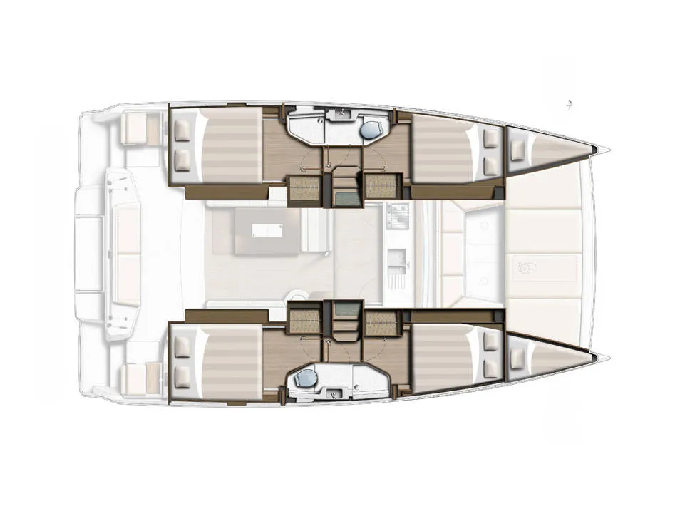 Explore Castelldefels on a 11.8m Rental Catamaran Bali Catsmart
