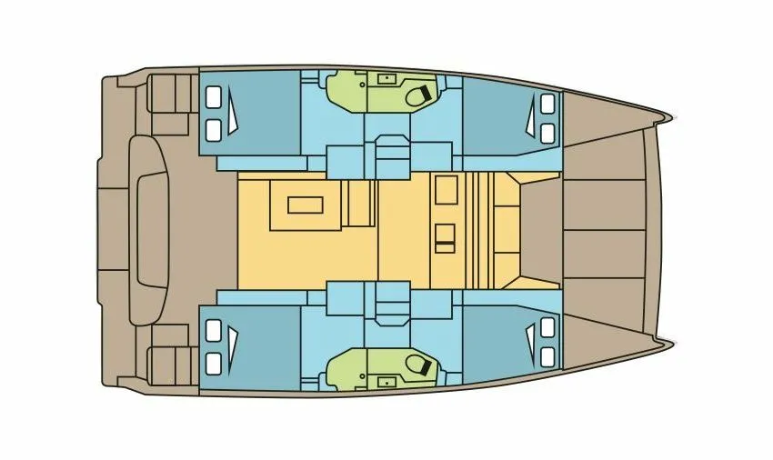 Explore Anse Marcel on a 11.78m 4 Cabin Catamaran Rental