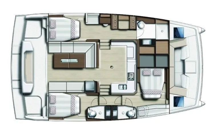 12.31m Victoria 3 Cabin Catamaran Hire