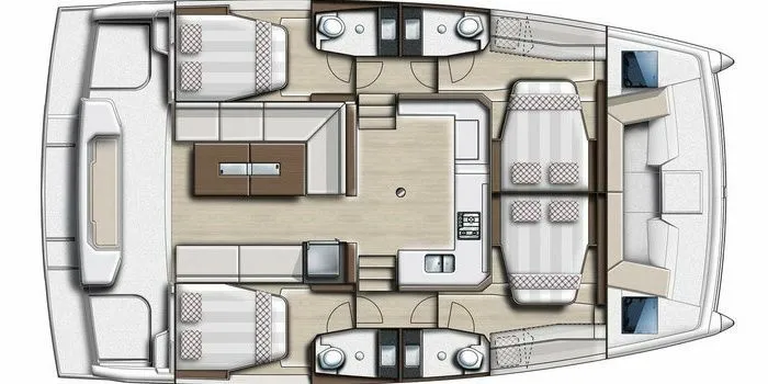 Explore Badalona on a 12.31m 4 Cabin Catamaran Rental
