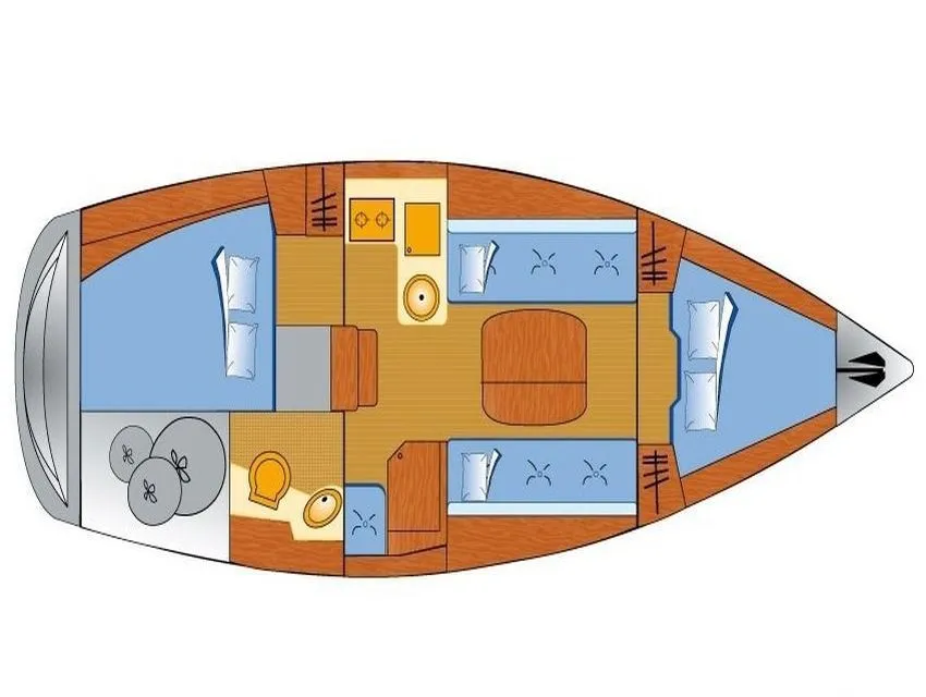 Charter a 9.45m Sailing Yacht Bavaria 30 Cruiser in Punat