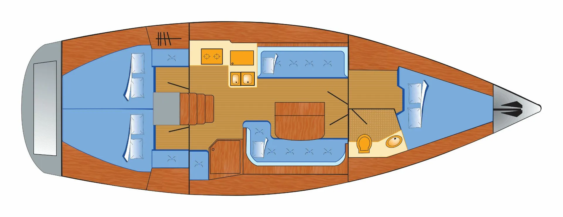 Charter a 11.72m Boat in Barth