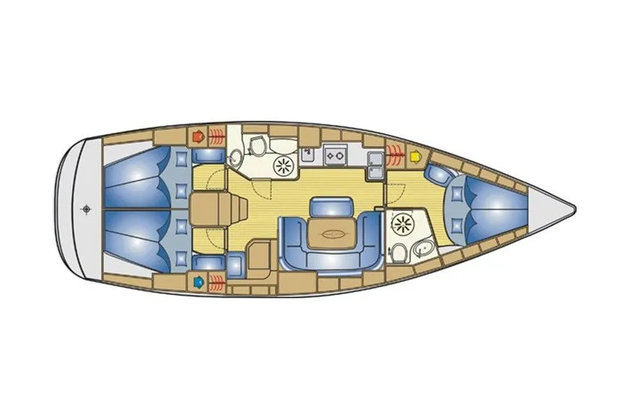 Charter a 11.38m Bavaria 39 Cruiser Sailing Yacht in Vliho