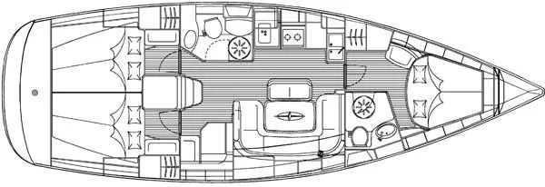 Rent a 12.14m Sailing Yacht Bavaria 39 Cruiser in Paleros