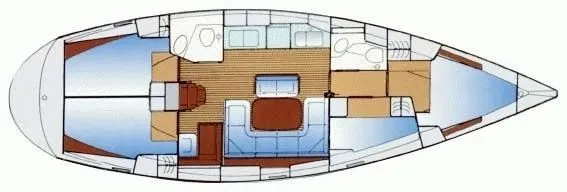 Rent a 13.95m Bavaria 44 Sailing Yacht in Limenas Avdiron