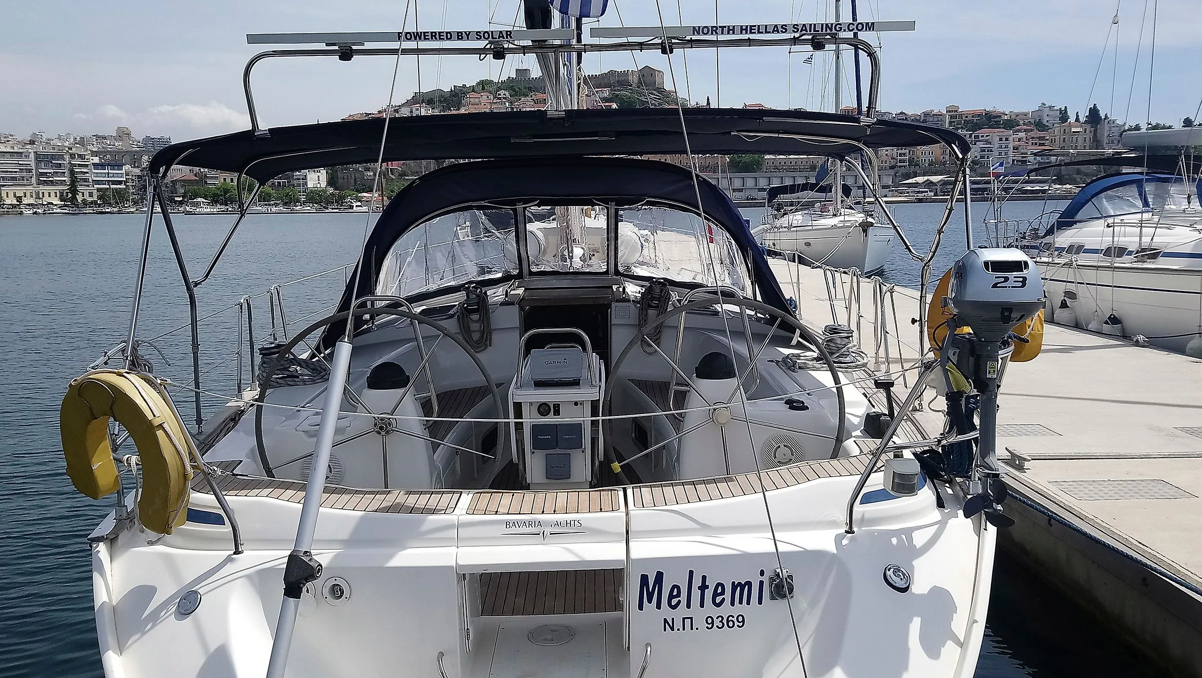 Explore Kavala on a 13.95m Rental Bavaria 44