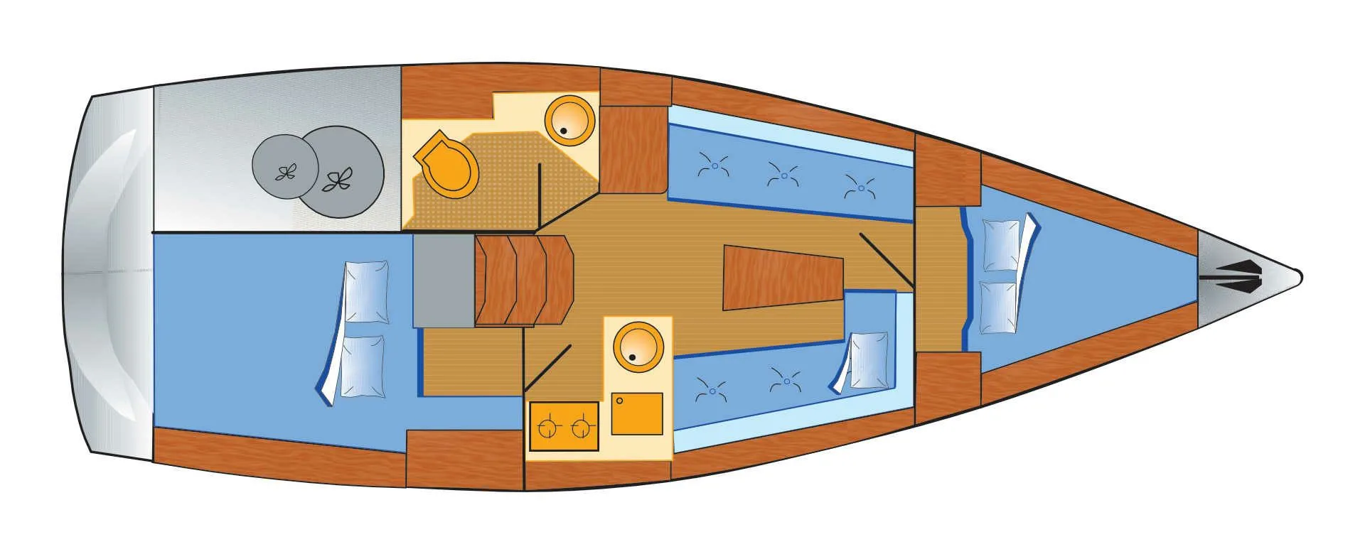 Charter a 9.99m 2 Cabin Sailing Yacht in Heiligenhafen