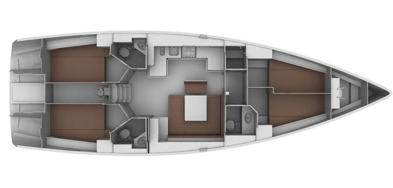 Rent a 14.27m Bavaria Cruiser 45 Sailing Yacht in Mataró