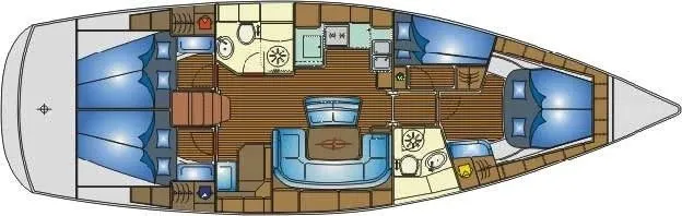 Rent a 14m Sailing Yacht Bavaria Cruiser 46 in Nikiti