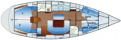 Charter a 14.5m 4 Cabin Sailing Yacht in Heraklio Town