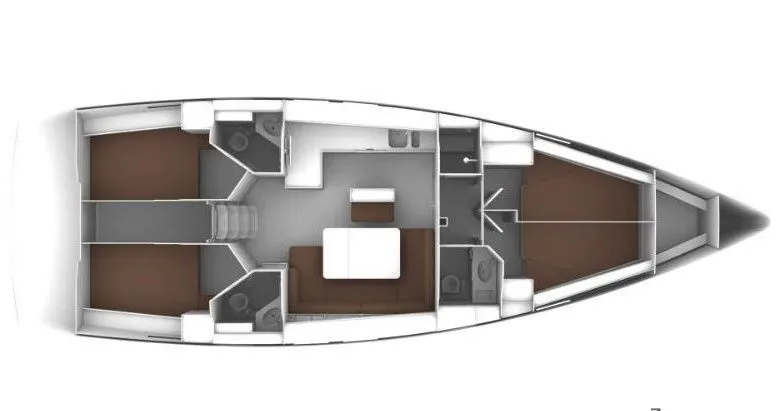 14.27m Castellammare di Stabia 4 Cabin Sailing Yacht Hire