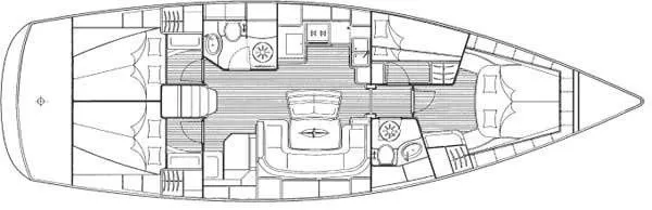 Charter a 14m 3 Cabin Sailing Yacht in Trachilos