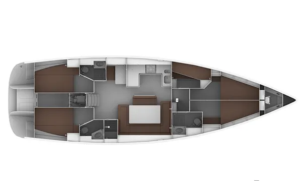 15.57m Fethiye Bavaria Cruiser 50 Sailing Yacht Hire