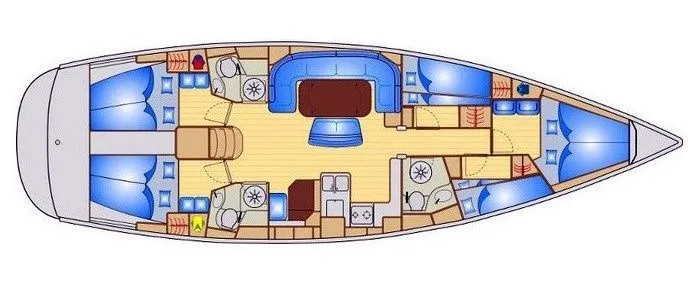 15.57m Limenas 5 Cabin Sailing Yacht Hire