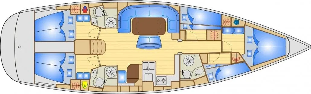 Atina Kiralık 5 Kabinli 15.7m Yelkenli Yat