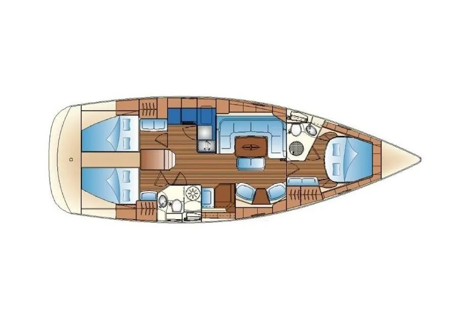 13.77m Moscow 3 Cabin Sailing Yacht Hire